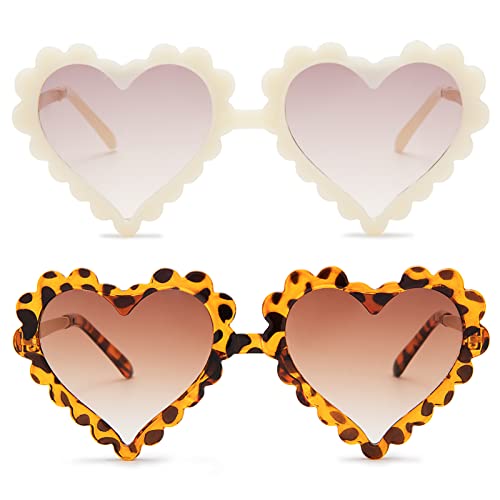 Coasion Kids Heart Girls Sunglasses Uv 400 Protection For Toddler Party Beach Shades Age 3-10 thumb #2
