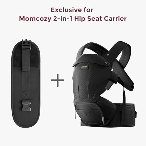 Image of Momcozy Hip Carrier Belt Extender - Compatible with Momcozy Move2Fit Hip Carrier, Extends Waist Band up to 61 inch for Plus Size Parents, Adjustable Fit, Soft & Breathable, Black