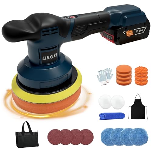 Akku Poliermaschine für Bosch Professional 18V 6 Zoll Autopolierer 3 Geschwindigkeiten bis 7000 U/min Leicht & Kabellos 21-teiliges Polierset für Polieren Wachsen & Autoaufbereitung (Ohne Akku)