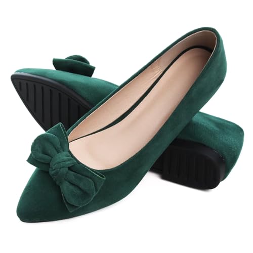 Image of TN TANGNEST Women Fashion Bowknot Flats Comfort Pointed Toe Dress Shoes