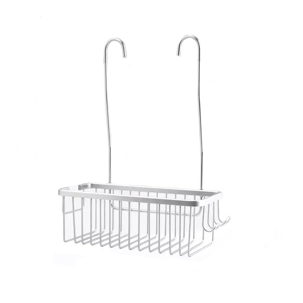 Vilemoon Hanging Shower Caddy Organizer - No Drilling Shower Organizer with Hooks Rustproof Waterproof Aluminum Alloy Bathroom Shelves