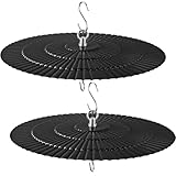 11.2' Metal Bird Feeder Rain Guard 2 Pack, Black Dome Shield...