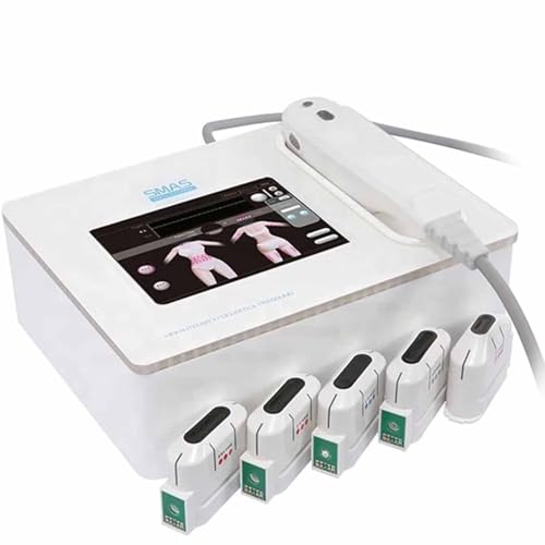 HIFU Facial Lifting Machine, Non-Surgical Skin Tightening Device, 5 Depth Cartridges for Face & Body, Anti-Aging Wrinkle Remover, Collagen Booster, Home Use Beauty Equipment