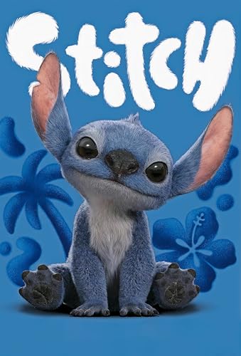 Frikiverso Plaque décorative Stitch métallique tableau affiche HD