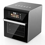 Forno friggitrice ad aria, 10 funzioni, cottura ad aria calda a 360°, doppia porta in vetro, senza...