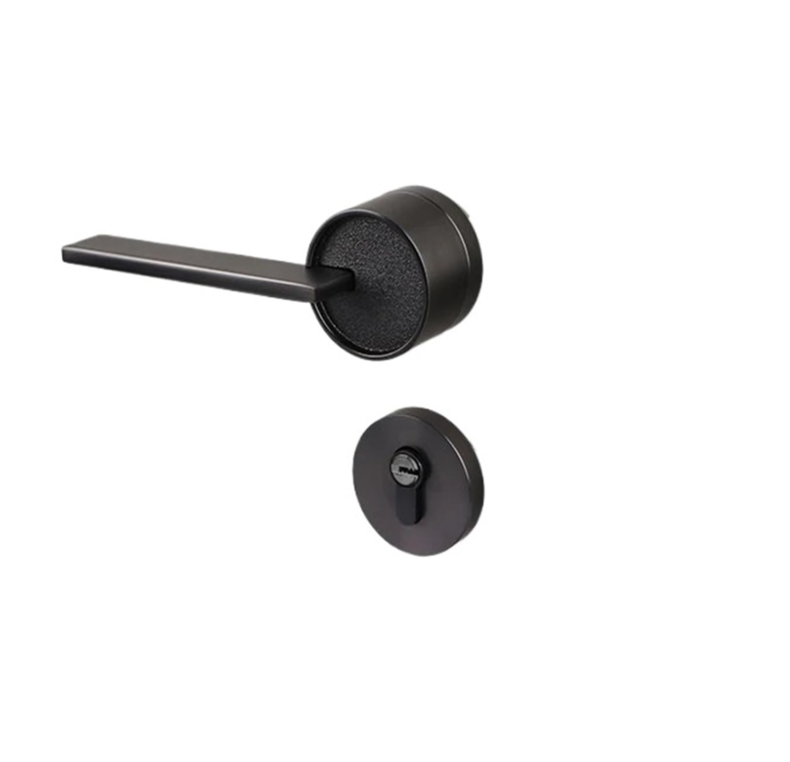 OPTEPYOE Split Door Lock Bedroom Silent Wooden Handle(Gun Gray_72MM)