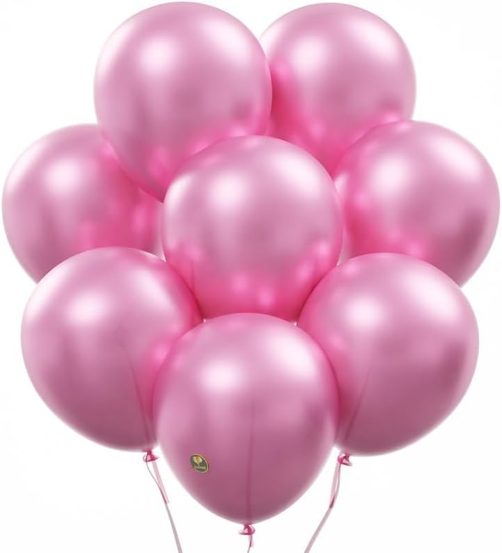 Miniatura 2 de AFTERLOON - Mini globos biodegradables, 50 unidades, color rosa claro perlado de 5 pulgadas, flotador de látex extra fuerte perlado grueso para