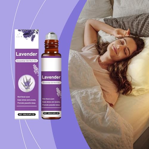Aceite esencial de lavanda Roll-On, 100 % puro natural, aceite de aromaterapia premium para relajación, masaje, difusor, velas y fabricación de jabón, aroma calmante de lavanda (3 unidades) - imagen 3