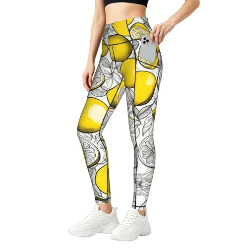 Leggings de moda de limón para mujer perfectos para tus sesiones de fitness y yoga
