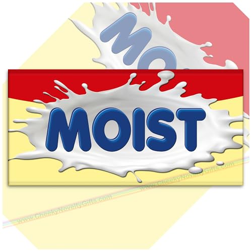 Twin Pack - 2x Moist Funny Chocolate Bar Wrappers. Rude Joke Fathers Mothers Day Birthday Secret Santa Gift Novelty Prank Present (Chocolate Not Included). Pack of 2.