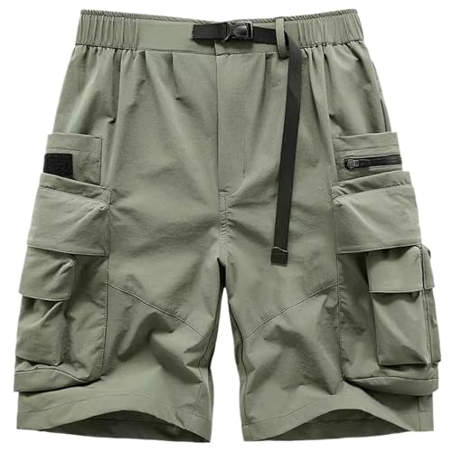 Short tactique noir homme Hip Hop streetwear long avec poches cargo amples