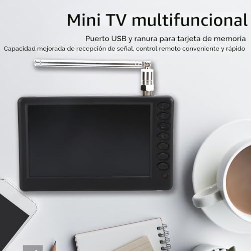 Miniatura 2 de Ciciglow Tv Portátil, 5 Pulgadas, 1920 X 1280, Mini Tv Portátil, Pequeña Televisión Analógica, Con Batería De 1500 Mah, Para Cocina, Dormitorio, Caravana