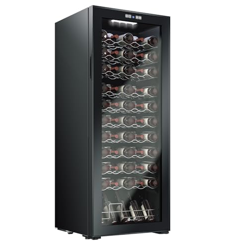 KingChii 55 Bottle Wine Cooler Refrigerator Freestanding Wine Fridge -