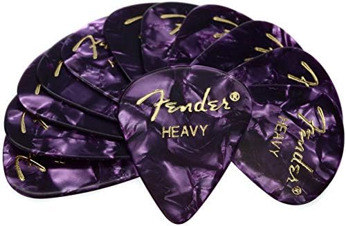 Fender 351 Shape Premium kostki (12 sztuk) do gitary elektrycznej, gitary akustycznej, mandoliny i basowej Medium Red Moto