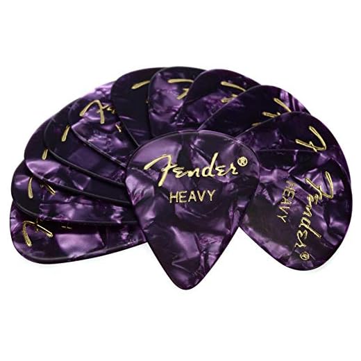 Fender 351 Premium Celluloid Picks (12-Pack) - Purple Moto heavy