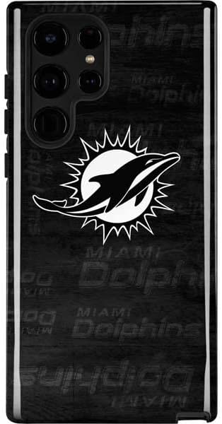 Skinit Pro Phone Case Compatible with Galaxy S22 Ultra - Officially Licensed NFL Miami Dolphins Camo Design