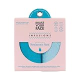 ERASE YOUR FACE Infusions Reusable Makeup Remover Cloths - Hydrating Makeup Wipes Infused with Hyaluronic Acid - Water Activated & Suitable for Sensitive Skin (2 Count)