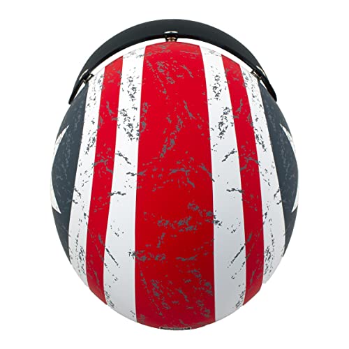 Milwaukee Helmets Mph9701Dot 'Maverick' 3/4 Open Face Stars And Stripes Motorcycle Helmet For Men And Women Biker - Medium #TOP3