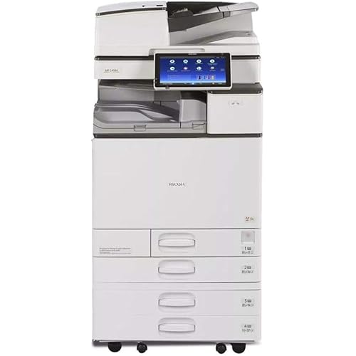 Ricoh Aficio MP C5504 Color Laser Multifunction Copier - 55ppm, Copy, Print, Scan, Auto Duplex, Network, WiFi, 4 Trays and Comes with Pre-Installed Postscript 3 Supplement (Renewed)