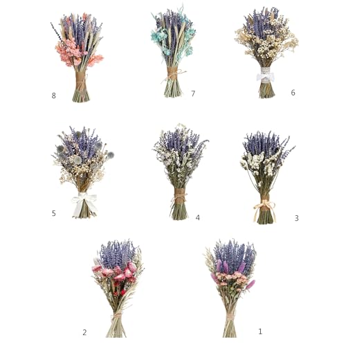 Ramo de lavanda seca y flores de aliento para decoración miniatura 6