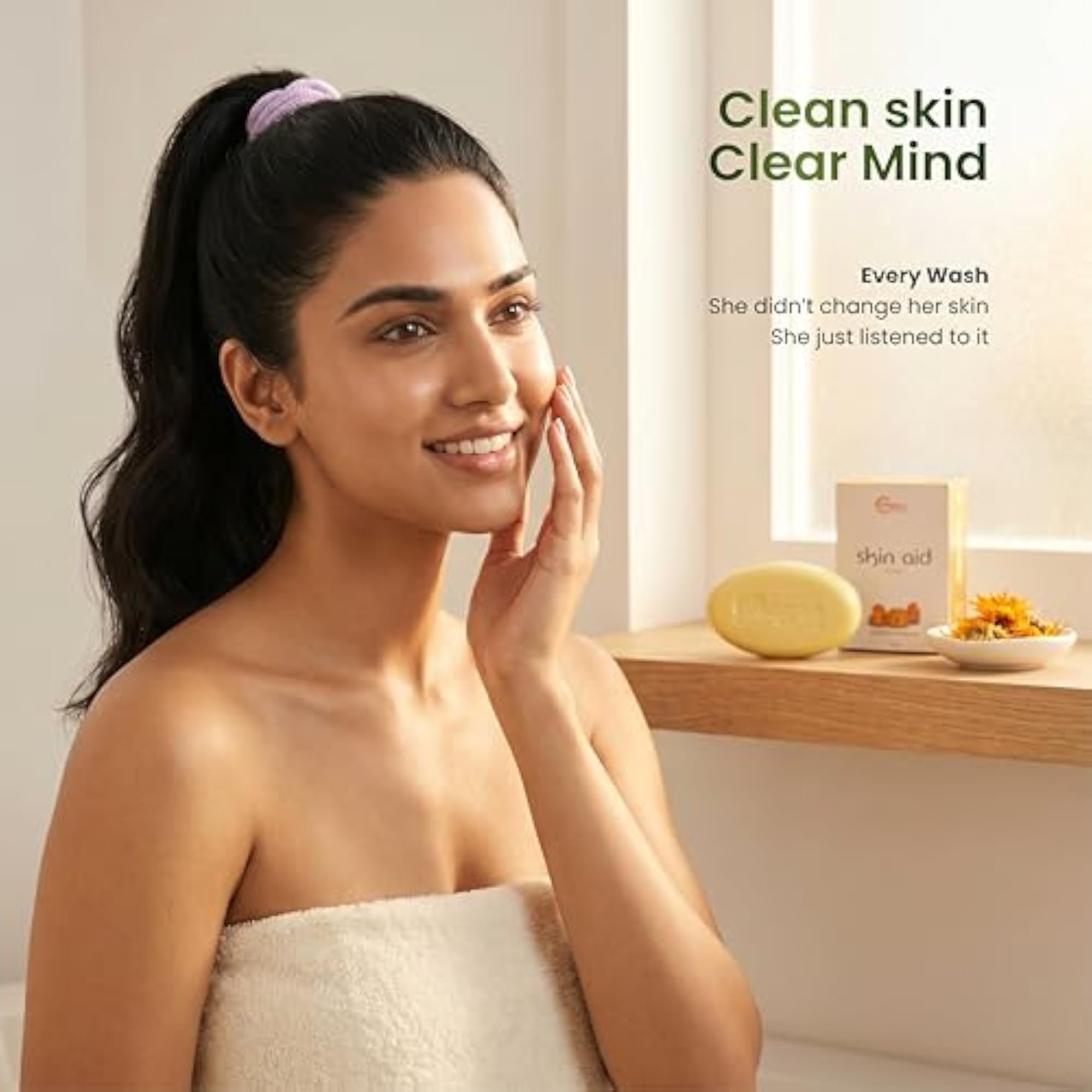 Skin Aid Soap with Calendula & Aloe Vera, Herbal Cleanser