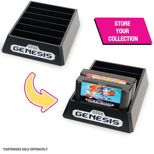 Image of Console Heroes SEGA Genesis Supervillain Boss Bundle Display - Includes 4 Villain Figures + Cartridge Storage Tray - Officially Licensed SEGA Collector Set