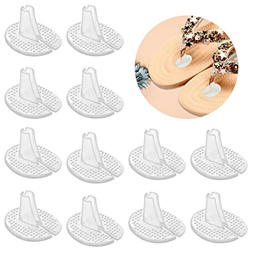 6 Paar Zehenschutz Flip Flop,Zehentrenner pads,zehentrenner schutz,zehenspreizer Kissen für Flip Flops,Zehenschutz silikon,Flip Flops Gel Silikon,Schutz vor Schmerzen und Blasen(Transparent)