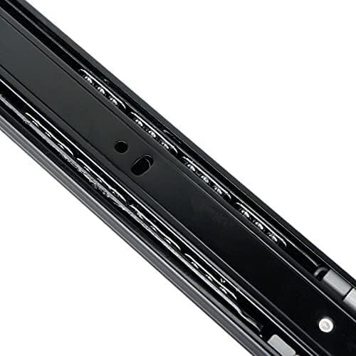 prowadnice do szuflad, Prowadnice do szuflad ze stali walcowanej na zimno 10 "-20" Miękkie prowadnice z amortyzacją i cichym zamykaniem Trzysekcyjne szyny przesuwne(Normal 18inch 45cm)