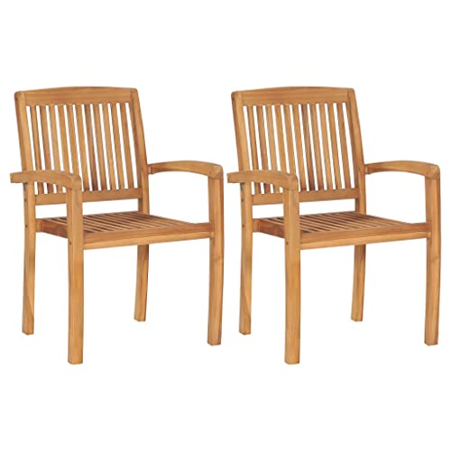 Chaises de jardin en teck résistantes intempéries avec accoudoirs