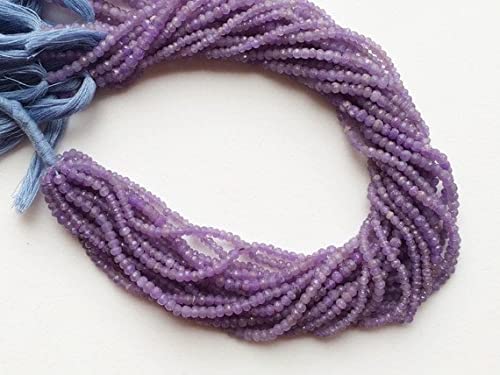 Chalcédoine lavande naturelle perles israéliennes facettées 3-4mm 13" DIY