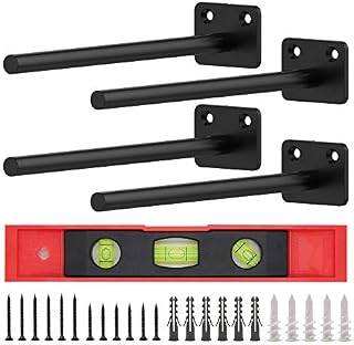 8 Inch Floating Shelf Brackets, 4 Pack Solid Steel Blind Shelf Bracket Heavy