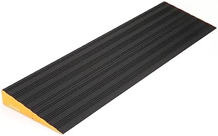 LIEKUMM 2" x 35.4" Threshold Ramp, 1700LBS Capacity, Suitable for Transition Threshold, Step, Doorways, Supermarket Entry and Garage, Lightweight Aluminum Non Slip Threshold Ramp, Black