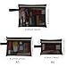 Mesh Cosmetic Bags with Zipper and Handle, Breathable Organization Pouch Pocket for Travel Purse Makeup Toiletry Office Home to Storage Items, 3pcs Black Assorted Sizes 9x8 8x6 6x4 inch