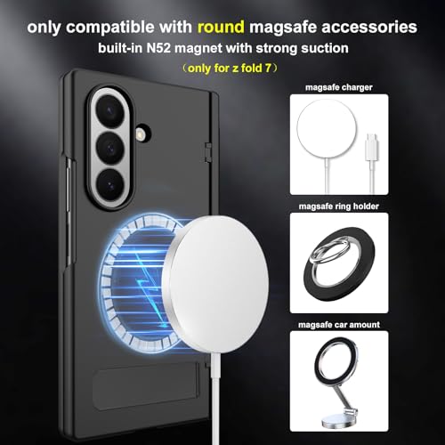Coque Samsung Z Fold 7 avec support en métal réglable de haute précision - 4