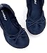 Greatonu Damen Geschlossene Ballerinas Flach Freizeit Tanzschuhe, Blau, 37 EU