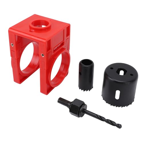 Kit Instalación Cerraduras Broca Acero Carbono con Plantilla Ajustable miniatura 2
