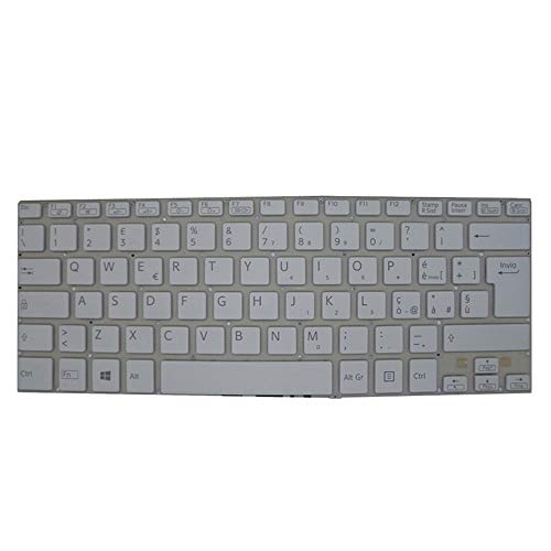 Garanzia: 90 giorni RTDPART Tastiera del Computer Portatile per Sony VAIO SVF14 9Z.NADBQ.10E 149237461IT AEHK8I001203A Italia IT Bianco con retroilluminazione Nuova