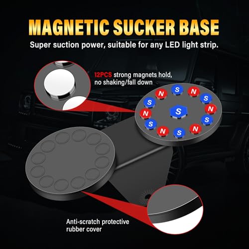 Barra LED tipo B Willpower con soporte magnético robusto para camiones 3