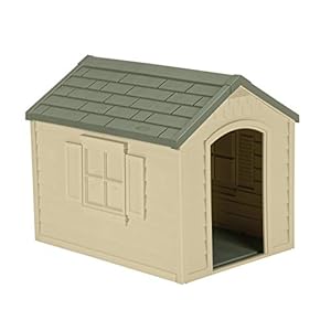 Suncast-DH250-Durable-Resin-Snap-Together-Dog-House-with-Removable-Roof-Brown Brown Dog House with Removable Roof