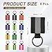 PATIKIL 8 Pcs Reflective Keychain, Reflective Strips High Visibility Safety Keychain Tags Lanyards Pendants Bright Zipper Pulls Waterproof for Backpack Running Cycling, Black