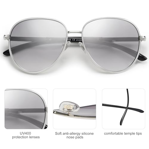 SOJOS Retro Trendy Aviator Sunglasses Women Men 90s Vintage Glasses Stylish Sunglasses SJ12164