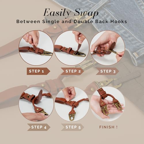 SAIGON Handicraft Adjustable Leather Suspenders