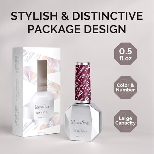 Image of MelodySusie Purple Glitter Gel Nail Polish,0.5fl oz Soak Off UV LED Dark Purple Sparkle Glitter Gel Polish Gift for Women Nail Art Manicure Salon DIY Nail Design Decoration at Home-1748