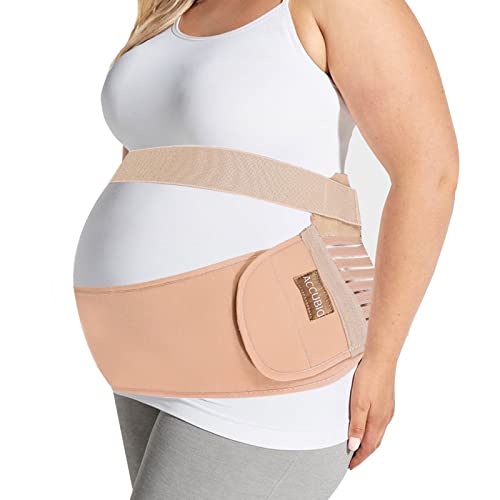 Accubio Maternity Belly Bands, Belly Band Pregnancy Support, Pelvic Support Bands, Adjustable Maternity Belt, 3 In 1 Pregnancy Back Brace For All Stages, Relieve Waist Back Hip Pain(L) #TOP2
