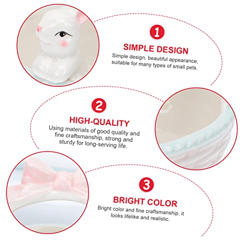 Cabilock 2 Pcs Rabbit Basket Cupcake Decorating Cupcake Ornaments Outdoor Table Decor Easter Ceramic Rabbit Statues Easter Rabbits Statue Rabbit Nut Bowl Garden Simulated Garden Crafts Toy #TOP7