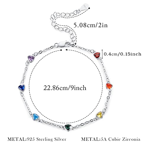 Chakra Ankle Bracelet Sterling Silver Triangle Chakra Anklet 7 Chakra Trigon Summer Beach Anklet Bracelet Link Hot Wife Ankle Bracelet Birthday Christmas Gifts For Women Wife Girlfriend #TOP4