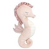 MON AMI Pink Seahorse Shaped Decor Pillow – 18x8”, Decorative Accent Throw Pillow, Ocean Stuffed Animal Plush for Nursery