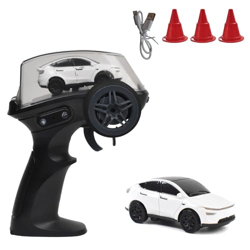 Image of L.O.T Cars Dash Remote Control Car Toy | 2.4Ghz, 1:64 Scale | Rc Cars, Rc Drifting Cars, Proportional Steering, Birthday Gift, Dual-Speed Modes & Lights with 100m Remote Range (Urban White)