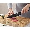 Wakoli Knife Block Sets, 5-Piece Chef Knife Set with Block - Professional Kitchen Knife Set with Magnetic Knife Block, 5Cr15MoV Stainless Steel Kitchen Knife Block Set with G10 Handles (Titanium Noir)