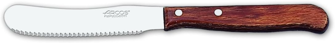 Arcos 102700-DUN14 Series Latina-Box Butter Knife-Blade Nitrum Stainless Steel 90 mm (3.54 Inch) -Handle Pack-Wood Brown Colour (12 Piece), ands Plastic